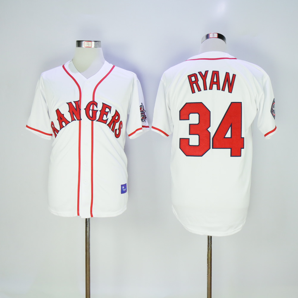 Men Texas Rangers 34 Ryan White Throwback MLB Jerseys